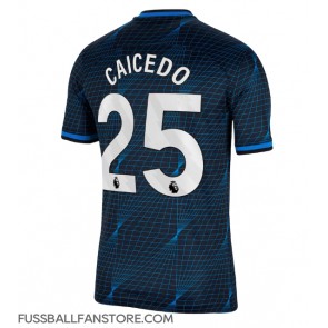 Chelsea Moises Caicedo #25 Replik Auswärtstrikot 2023-24 Kurzarm